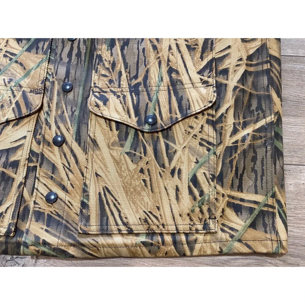Filson Mossy Oak Rugged Twill Cruiser Mens L Shadow Grass Camo Field Vest Jacket - Picture 5 of 9